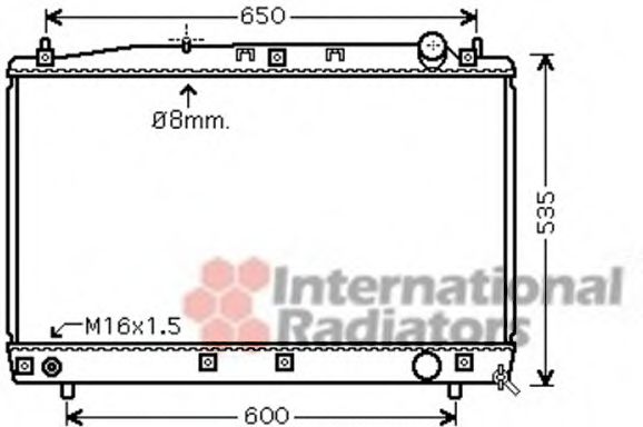 650 390. Радиатор Тойота Ист.